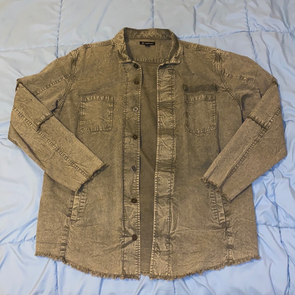 Dark Olive Denim Jacket